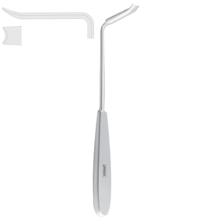 Retractor mandibular Obwegeser 60x9/12mm, 210mm 