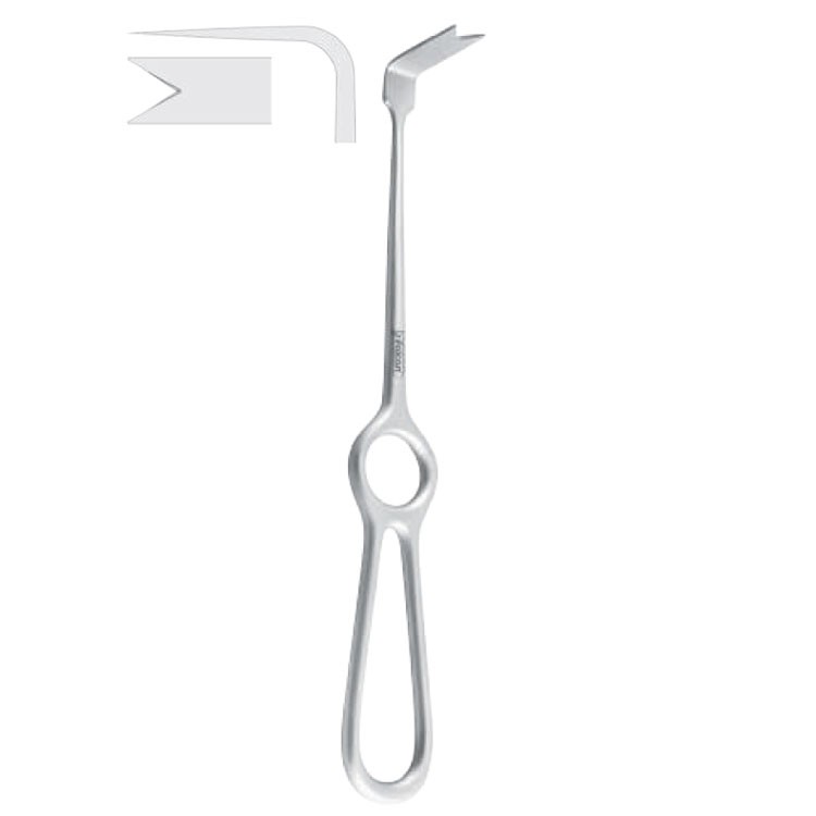 Retractor nasal spine Obwegeser 28x8mm, 220mm 