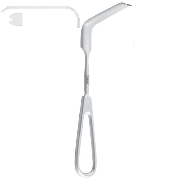 Retractor ramus Obwegeser downward 70x11/15mm, 170mm 
