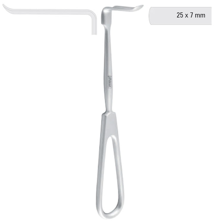 Retractor soft tissue Obwegeser upward 25x7mm, 170mm 