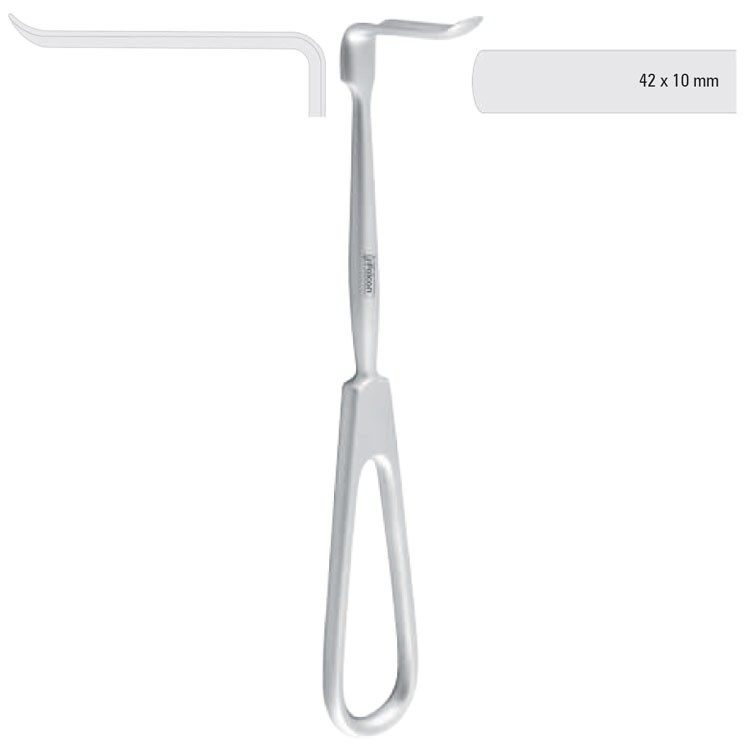 Retractor soft tissue Obwegeser upward 42x10mm, 170mm 