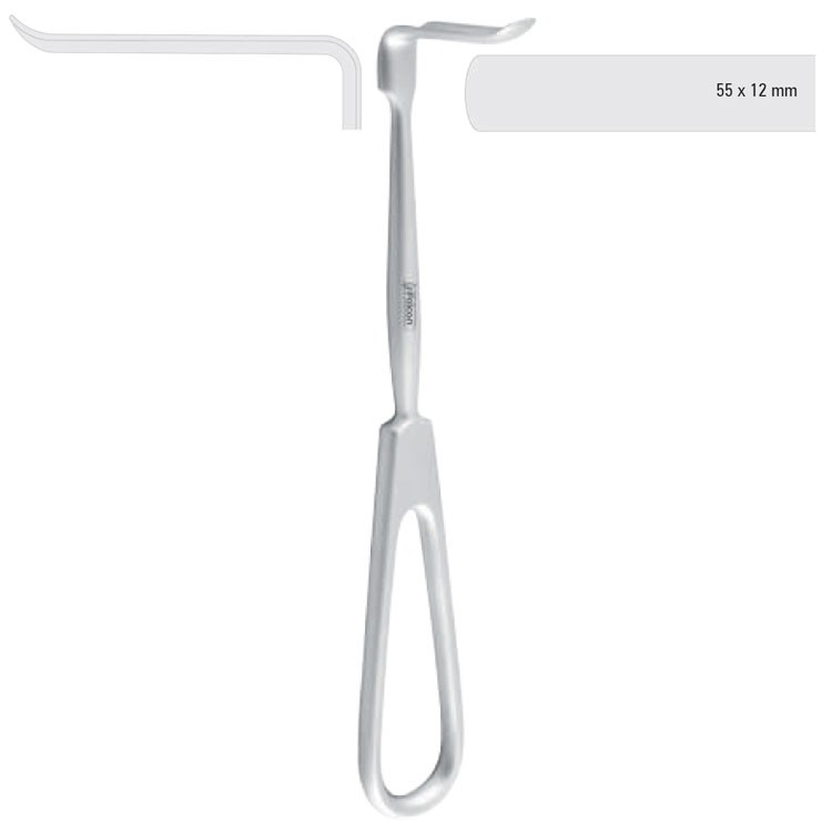 Retractor soft tissue Obwegeser upward 55x12mm, 170mm 