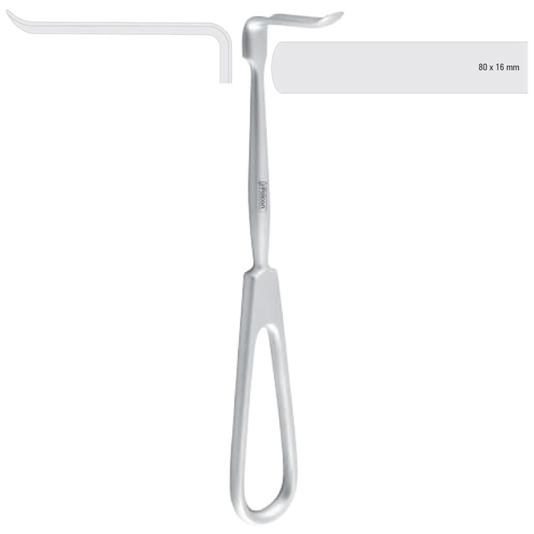 Retractor soft tissue Obwegeser upward 80x16mm, 170mm 