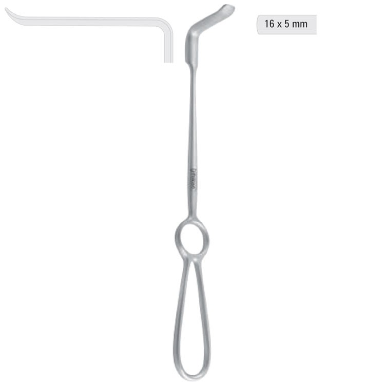 Retractor soft tissue Obwegeser upward 16x5mm, 220mm