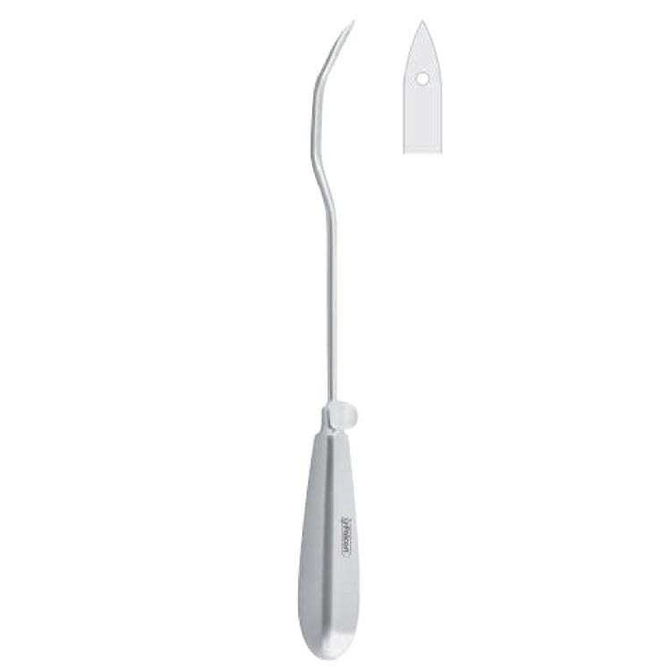 Awl zygomatic arch Rowe with finger-rest 250mm