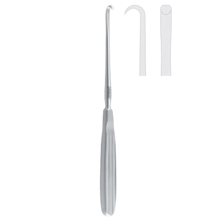 Elevator periosteal Steinberg hook-end 4mm, 205mm