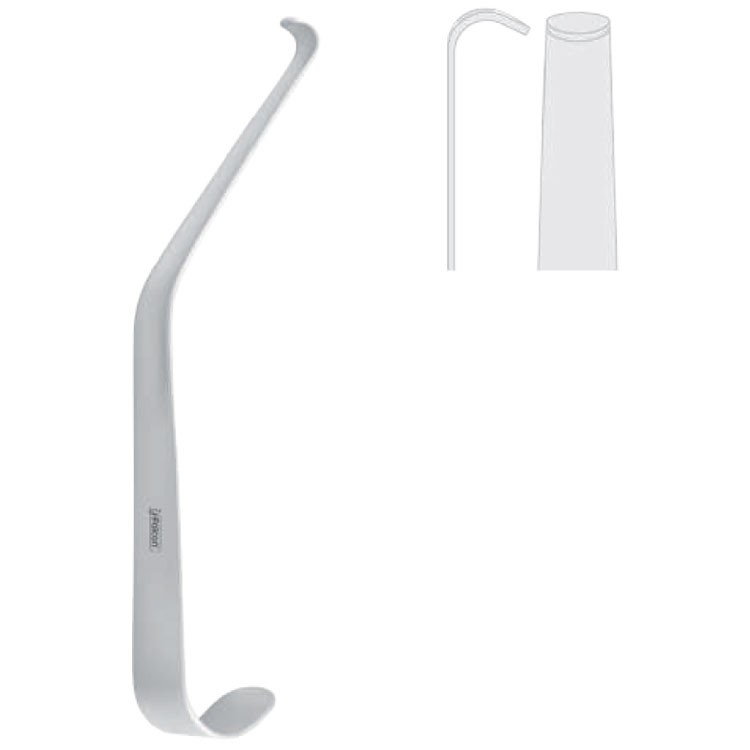 Retractor channel Steinberg 6.75mm, 165mm