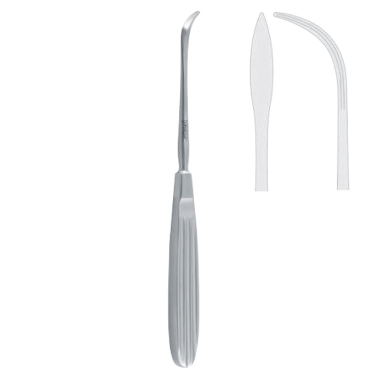 Elevator-explorer Steinhauser blunt curved 5mm, 185mm