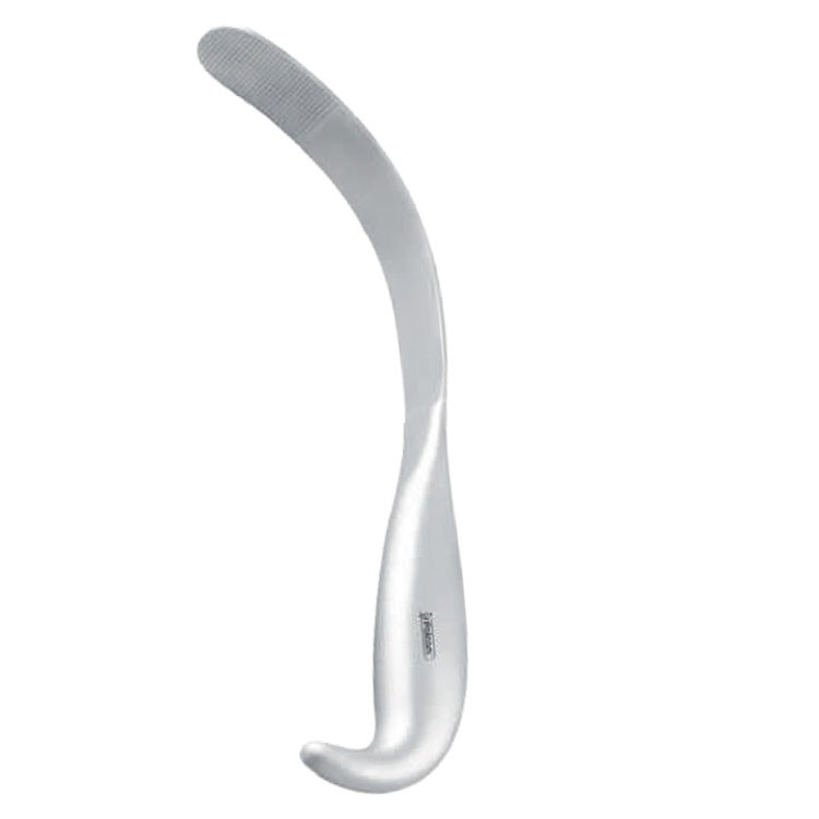 Depressor tongue Tessier curved 27mm, 205mm