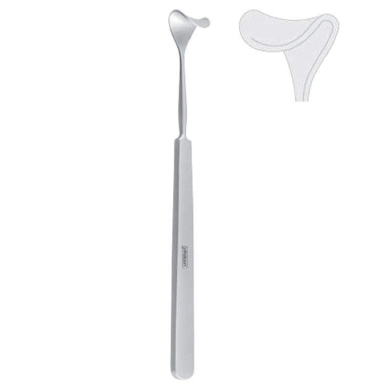 Retractor orbital/eye lid Tessier 20mm, 150mm