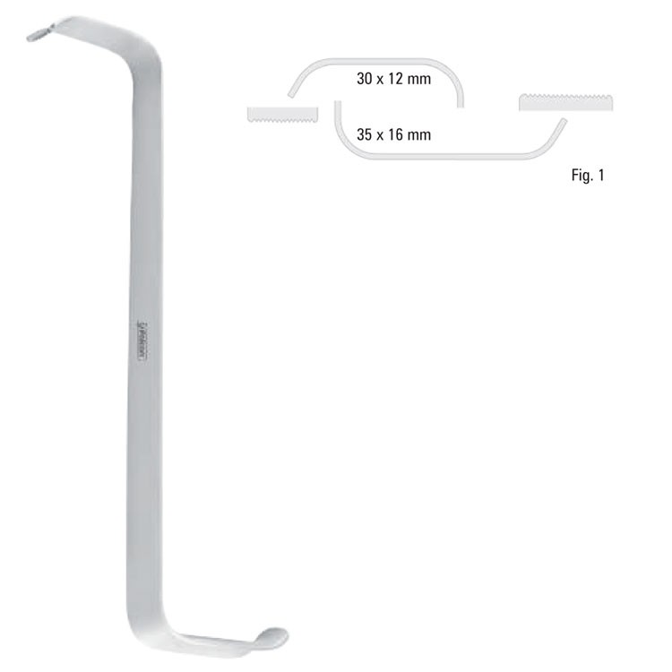 Retractor soft tissue Tessier z-shape fig.1, 150mm