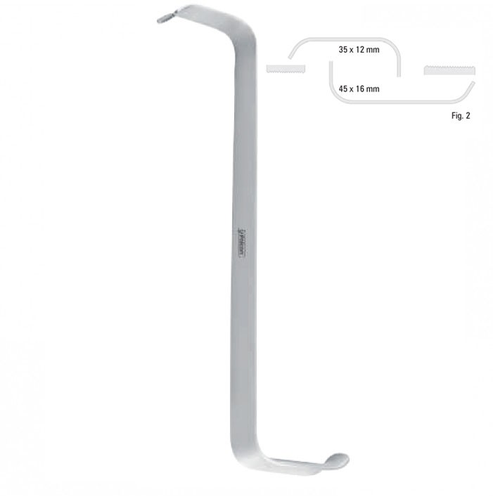 Retractor soft tissue Tessier z-shape fig.2, 150mm black