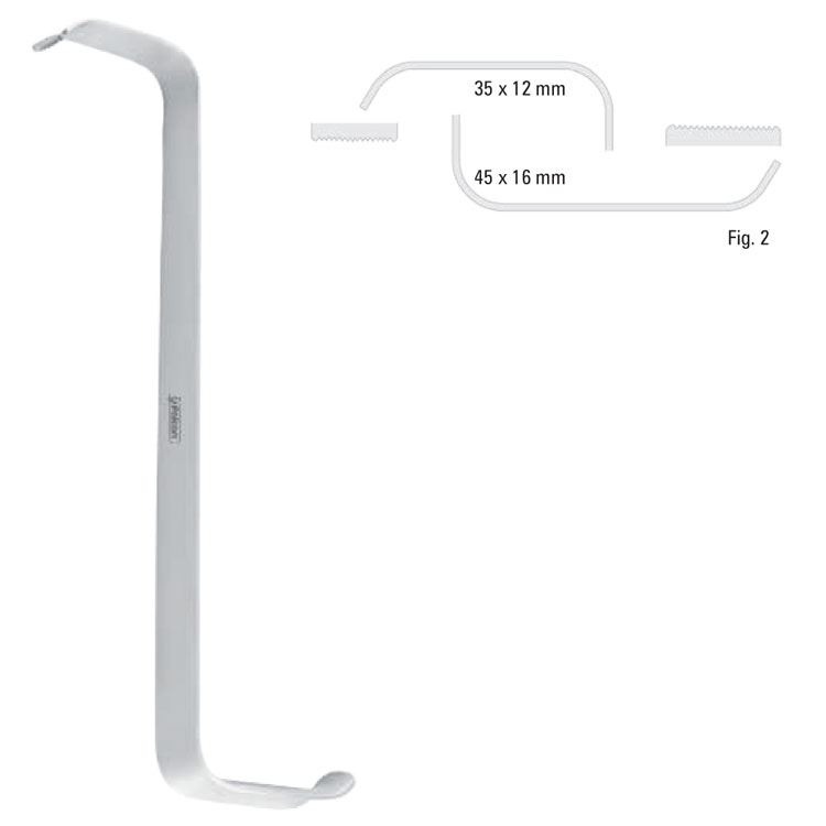 Retractor soft tissue Tessier z-shape fig.2, 150mm