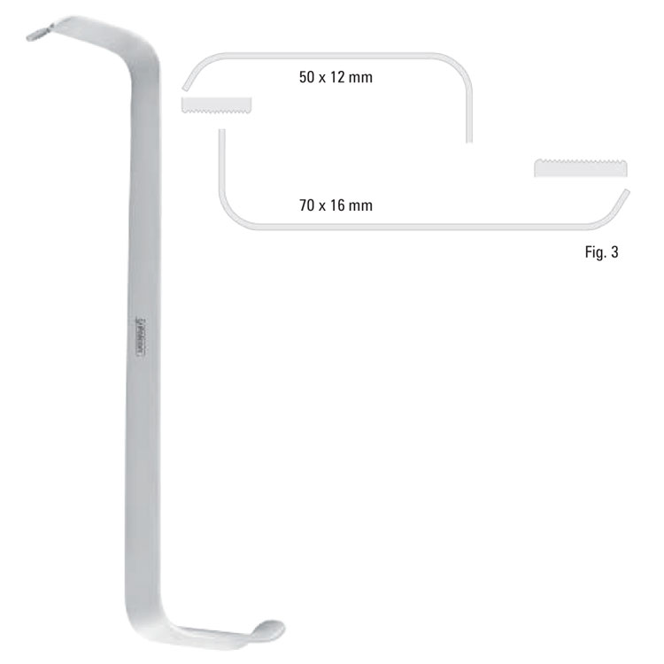 Retractor soft tissue Tessier z-shape fig.4, 150mm