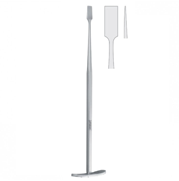 Osteotome maxillo facial Dunn-Dautrey slightly curved 6mm, 170mm