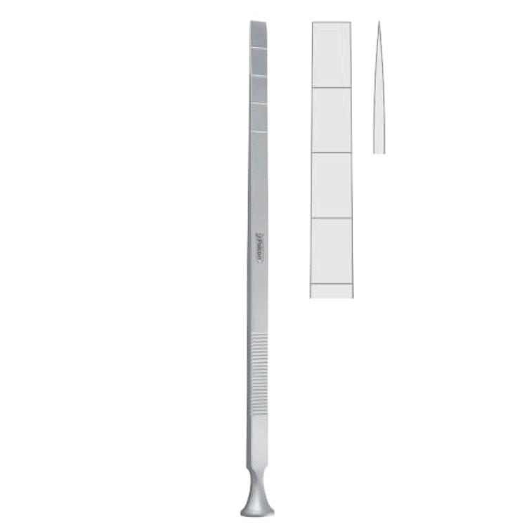 Osteotome maxillo facial Epker straight 4mm, 180mm