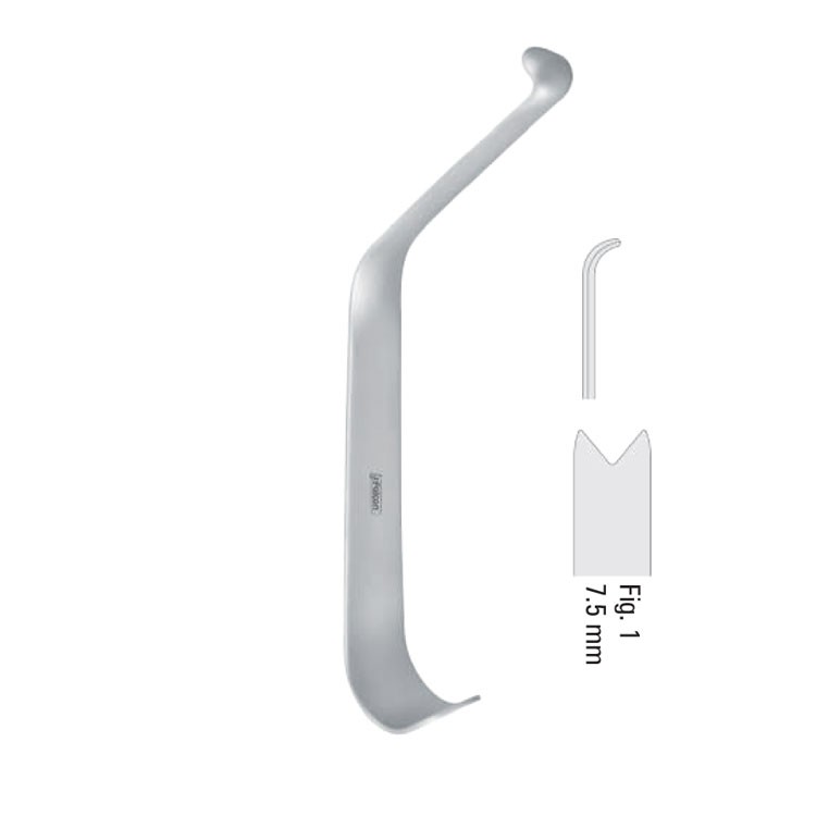 Retractor channel Niederdellmann fig.1, 165mm