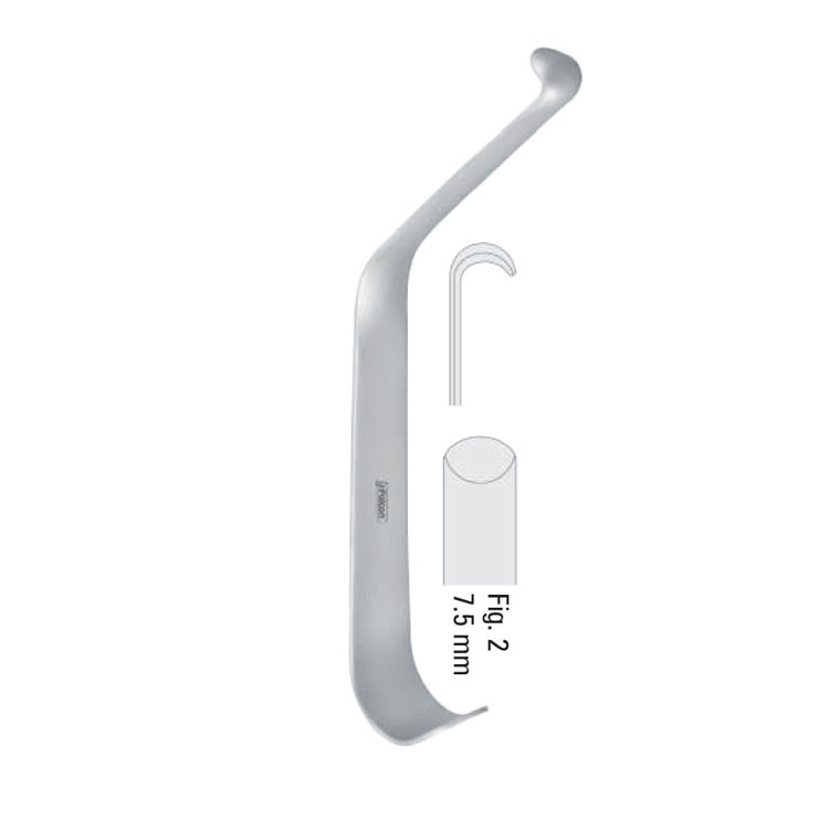 Retractor channel Niederdellmann fig.2, 165mm