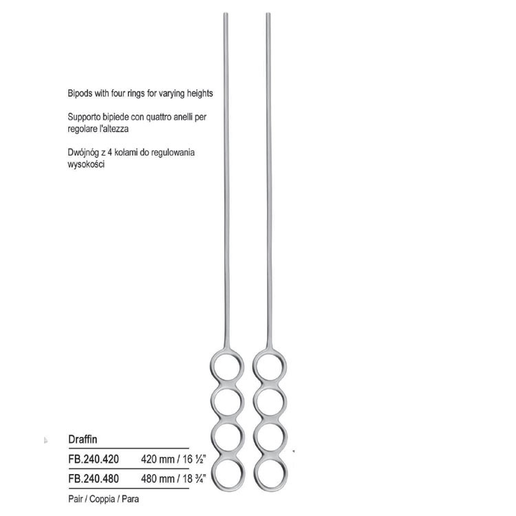 Bipods rods Draffin 420mm (Pair)