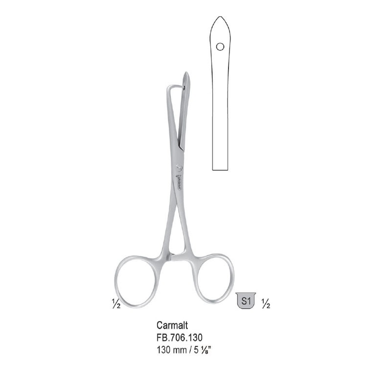 Forceps tongue Carmalt 130mm