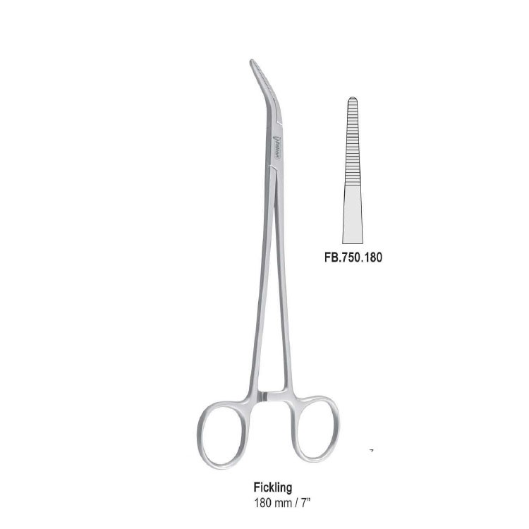 Forceps artery Fickling angled 180mm
