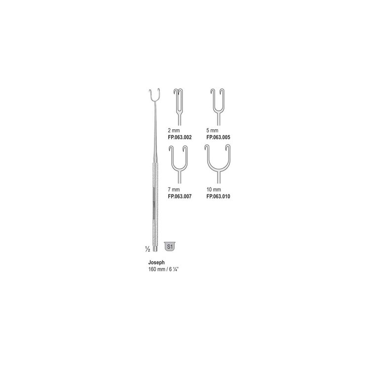 Hook Joseph 2-prongs sharp 2mm, 160mm 