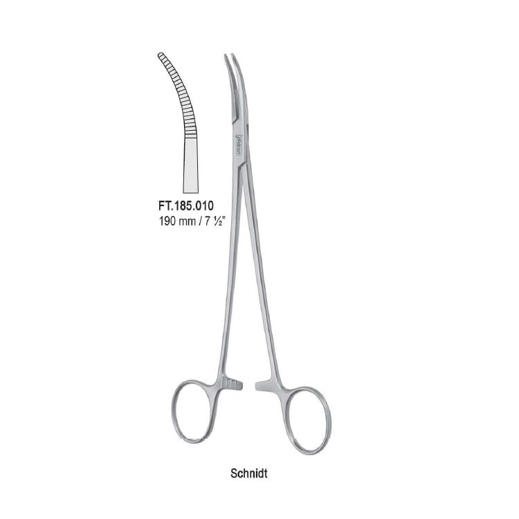 Forceps artery Schnidt fig. 1 curved 190mm