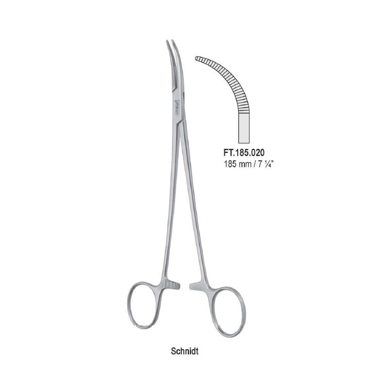 Forceps artery Schnidt fig. 2 curved 185mm