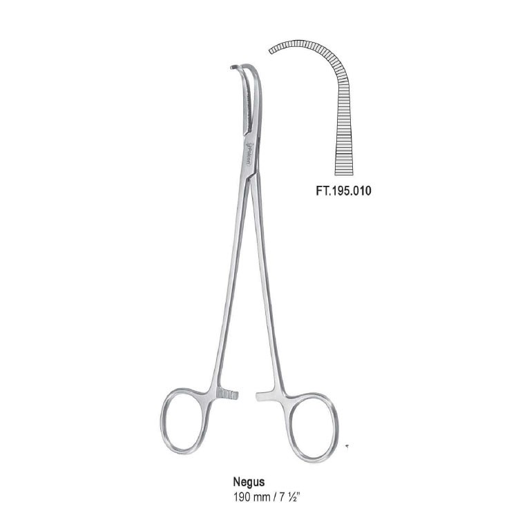 Forceps artery Negus fig. 1 curved 190mm