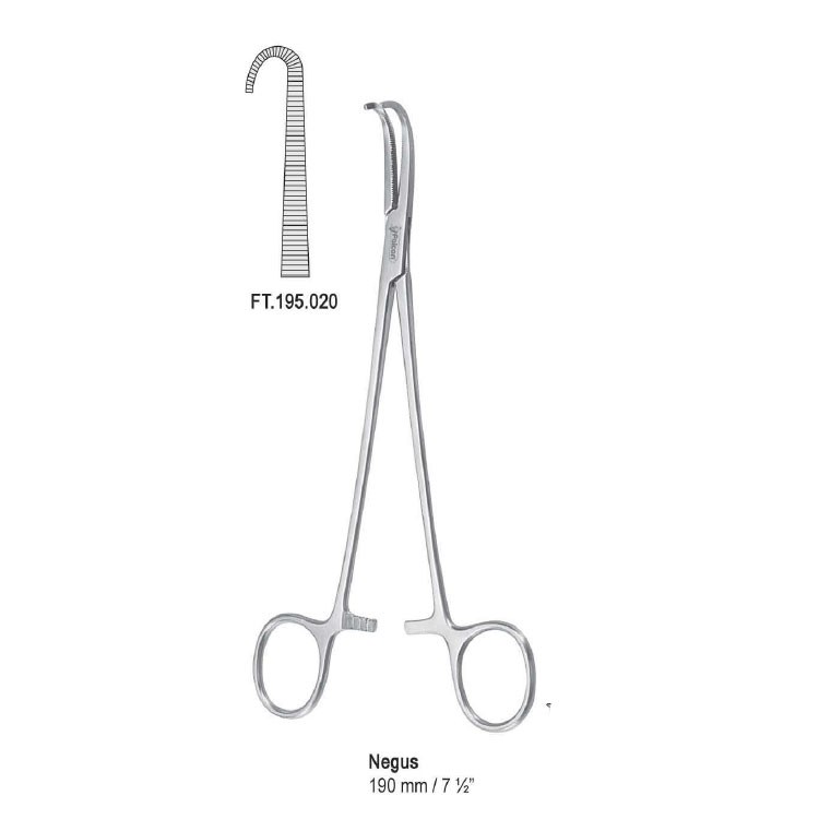 Forceps artery Negus fig. 2 curved 190mm