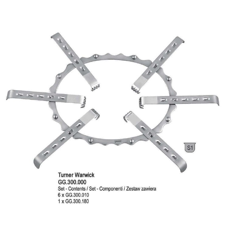 Retractor SR urological Turner Warwick set