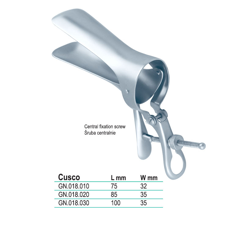 Specula vaginal Cusco centre screw (Flat Duck Beak) 75x32mm 
