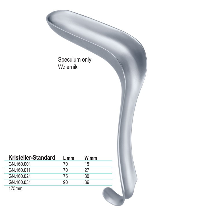 Specula vaginal Kristeller-Standard 70x15mm, fig. 0