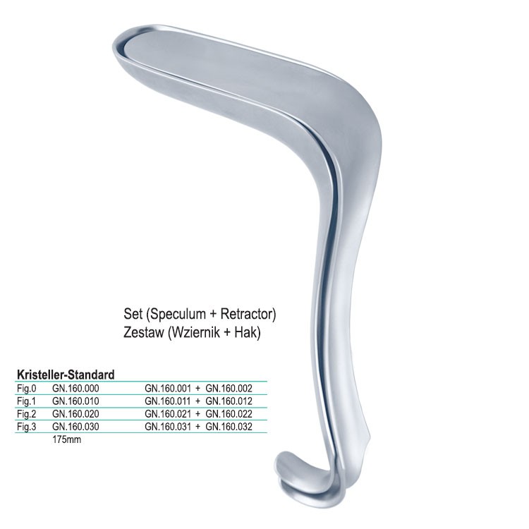Kristeller-Standard set (specula + retractor) fig. 1