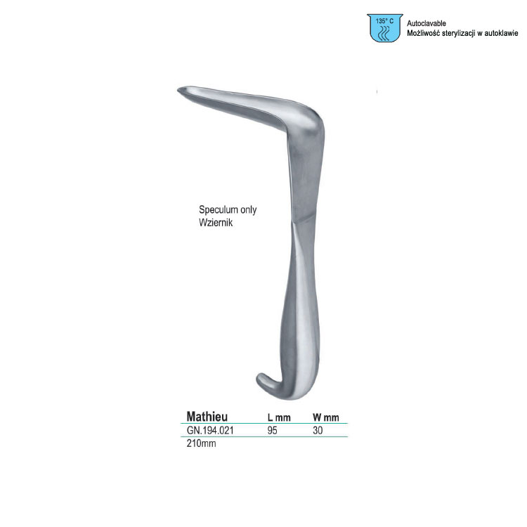 Specula vaginal Mathieu 95x30mm fig. 2