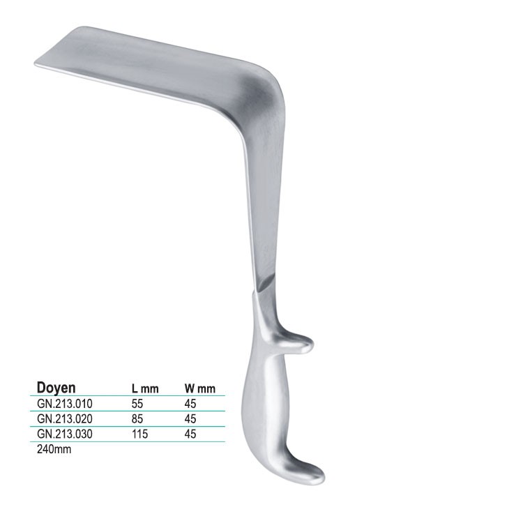 Specula vaginal Doyen 60x45mm, 240mm