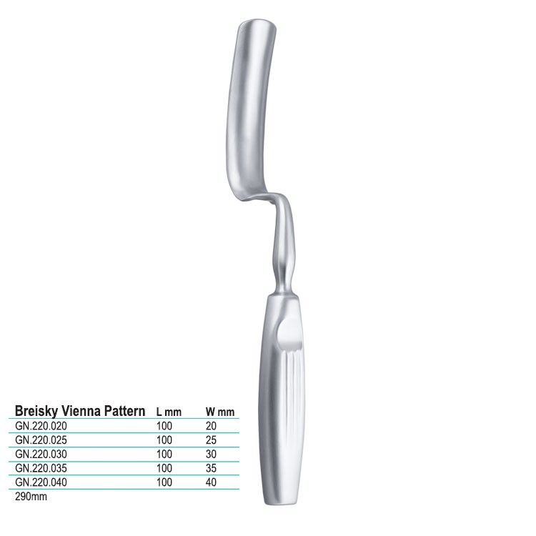 Specula vaginal Breisky (Vienna Patt) 100x30mm, 295mm