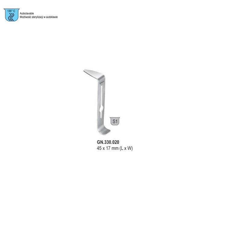 Retractor SR vaginal O'Sullivan-O'Connor spare blade 45x17mm