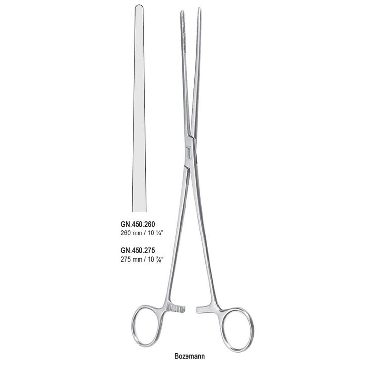 Forceps dressing Bozemann plain straight 275mm