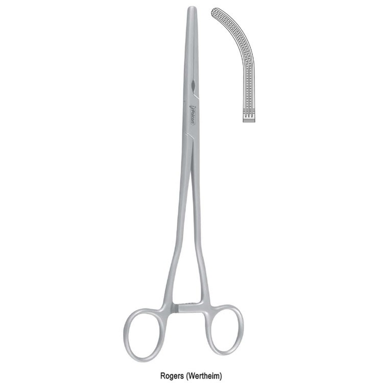 Forceps hysterectomy Rogers (Wertheim) atraumatic 230mm, fig. 3