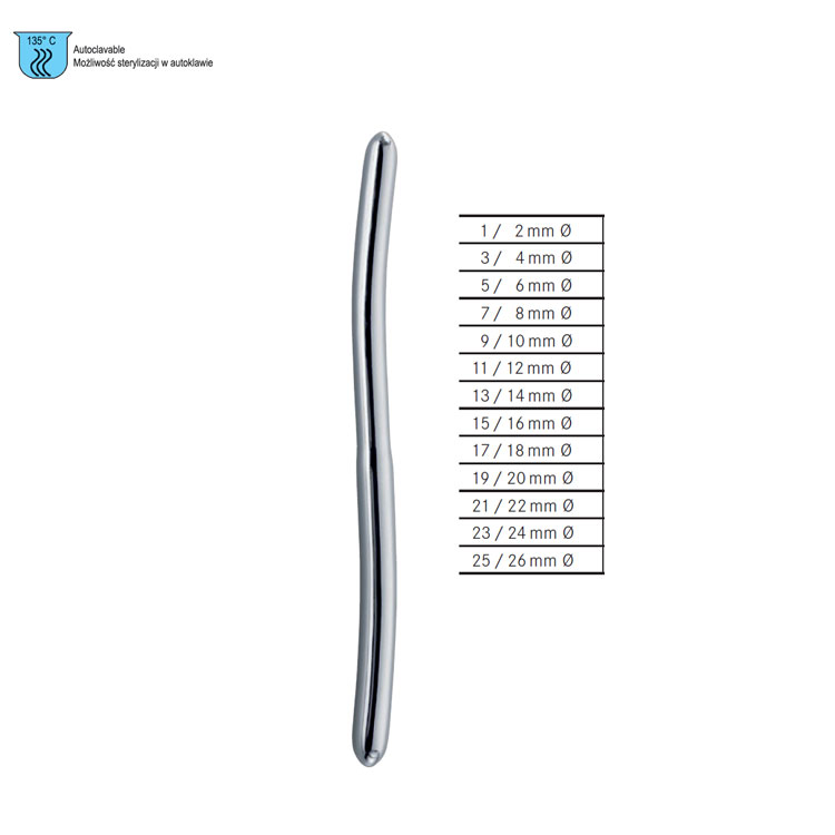 Dilator uterine DE Hegar Ø 3/4mm, 200mm