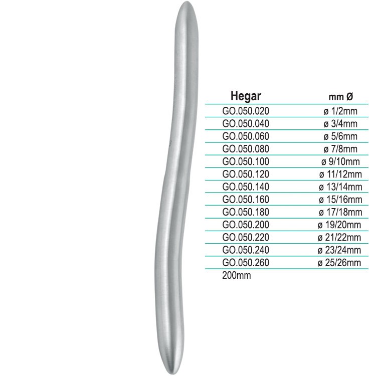Dilator uterine DE Hegar Ø 25/26mm, 200mm