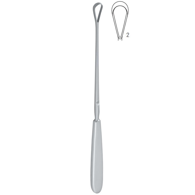 Curette uterine Sims rigid sharp fig.2/8x255mm