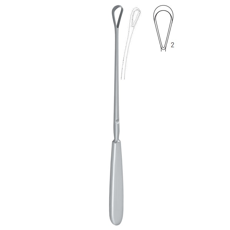 Curette uterine Sims malleable sharp fig.2/8x255mm