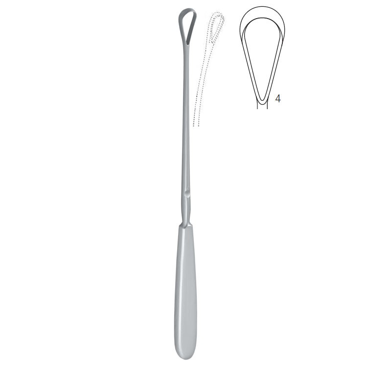 Curette uterine Sims malleable sharp fig.4/11x255mm