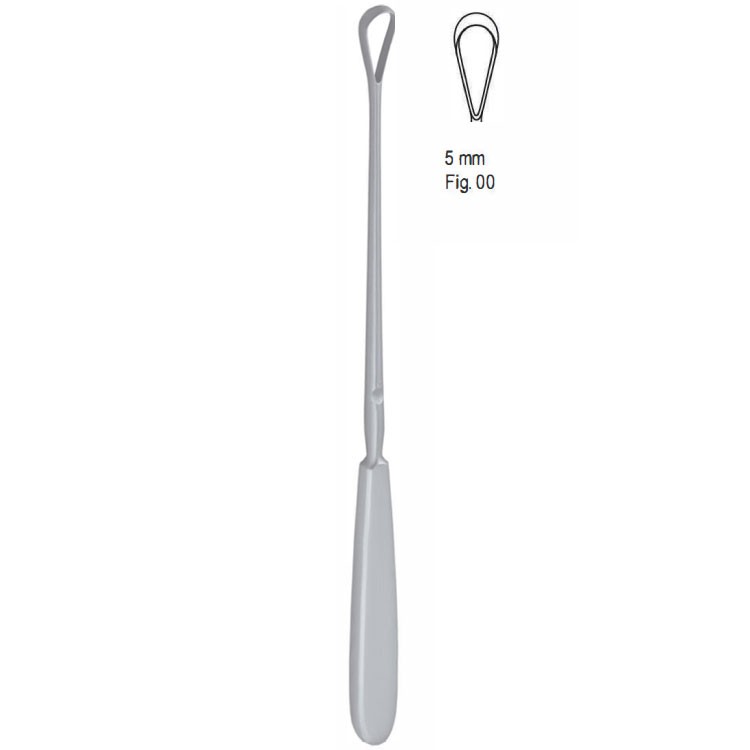 Curette uterine Sims malleable blunt fig.00/5x255mm