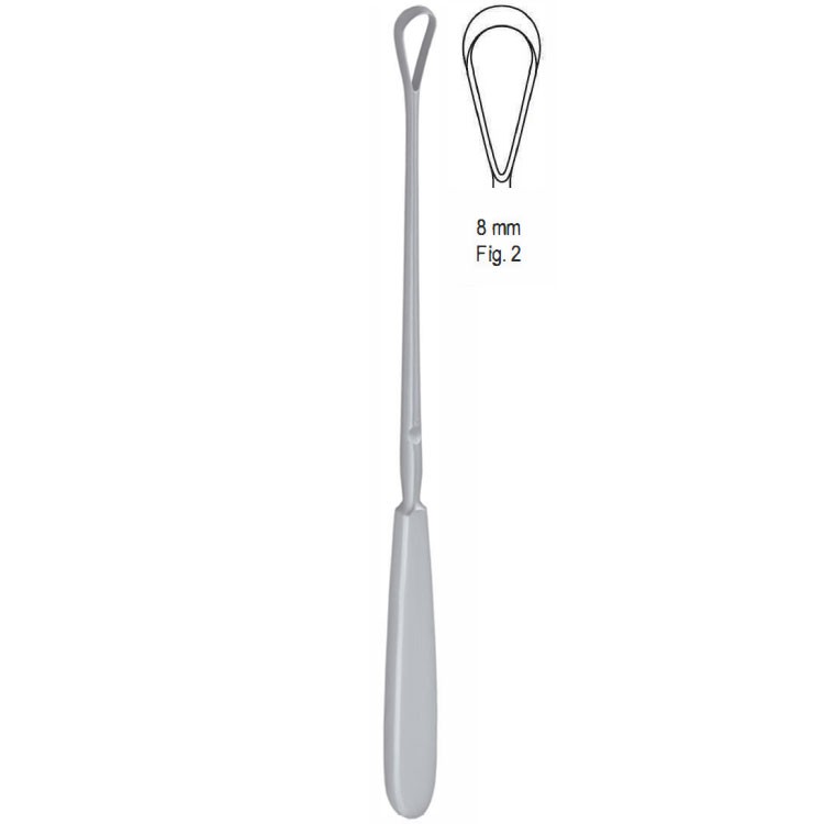 Curette uterine Sims malleable blunt fig.2/8x255mm
