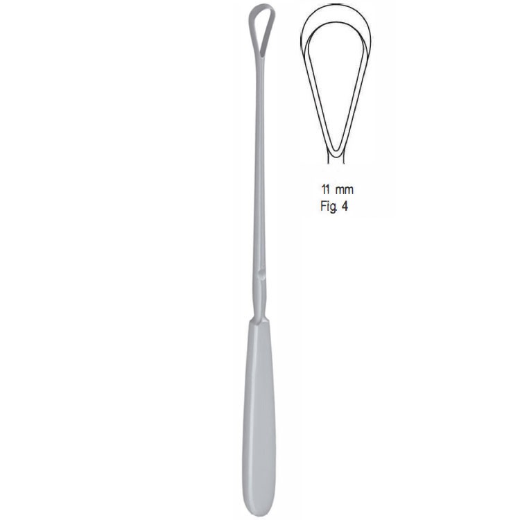 Curette uterine Sims malleable blunt fig.4/11x255mm