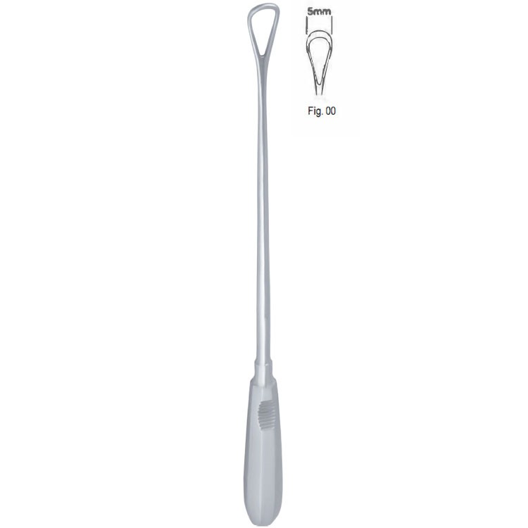 Curette uterine Recamier rigid blunt fig.00/5x310mm