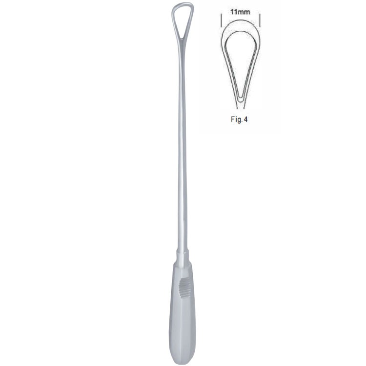 Curette uterine Recamier rigid blunt fig.4/11x310mm